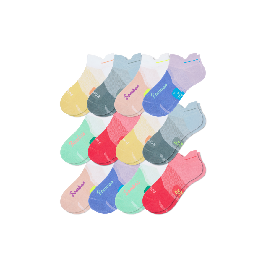 Women's Run Ankle Sock 12-Pack - Cushion No Show Rotation
