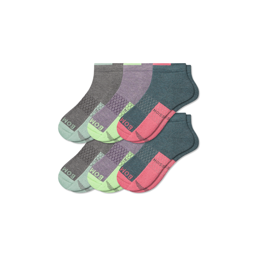 Women's Performance Compression Ankle Sock 6-Pack - Court Warmup Flow