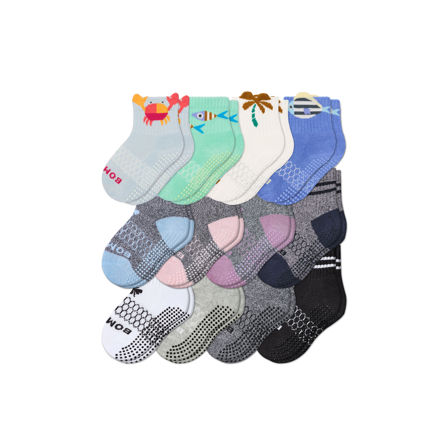 Toddler Gripper Calf Sock 12-Pack - Cushion Crew Wear
