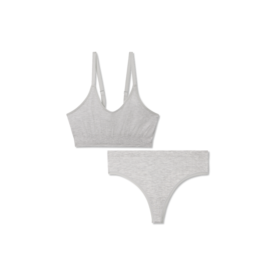 Women's Seamless Scoop Bralette + Thong Pack - Soft All Day Ease