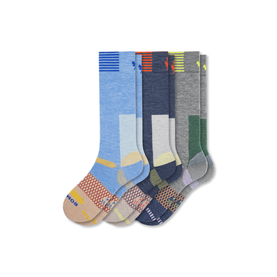 Women's Full-Cushion Merino Wool Blend Ski & Snowboard Sock 3-Pack - Fresh Home Comfort