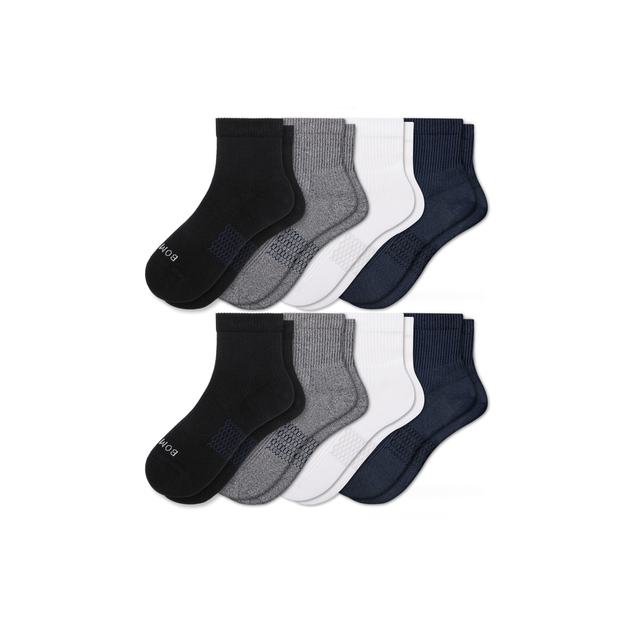 Men's Modern Rib Quarter Sock 8-Pack - Modern Office Pair