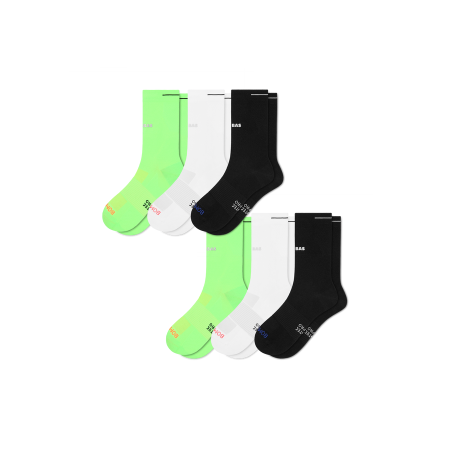 Men's RunPro Half Calf Sock 6-Pack - Breathable Shift Support